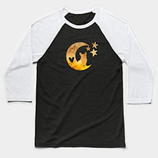 Corgi Half Moon And Stars Art Baseball T-Shirt